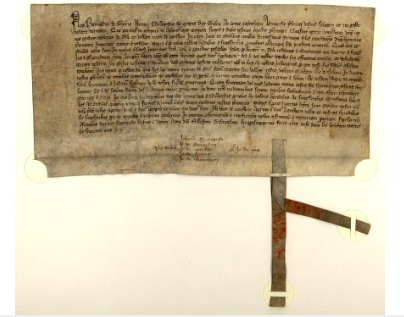 Akte met oudste overgeleverde bevestiging van het stadsrecht van Tiel uit 1361